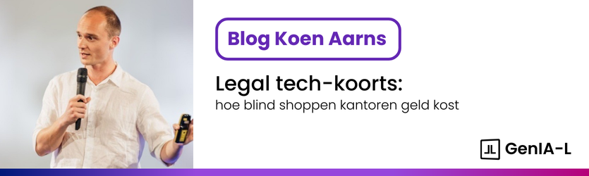 Blog van Koen Aars, Lefebvre Sdu, zonder doordachte strategie gooien advocatenkantoren geld weg aan glimmende gadgets. 