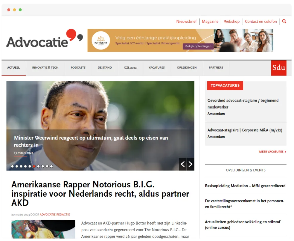 Advocatie.nl - Dé nieuwssite voor advocaten, notarissen en juristen.