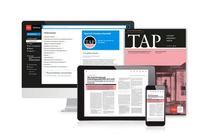 Tijdschrijft Arbeidsrechtpraktijk wordt getoond op desktop, tablet, mobiel en in papieren vorm