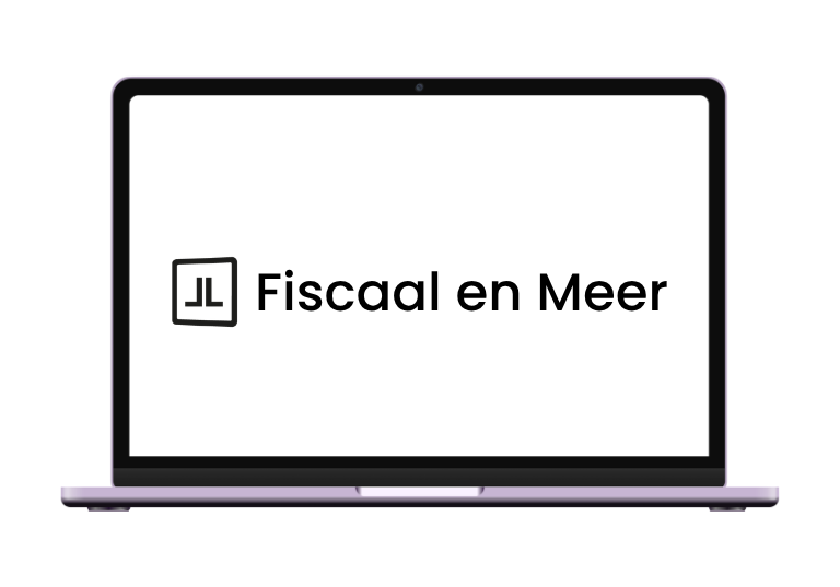 Laptop met het logo van Fiscaal en Meer