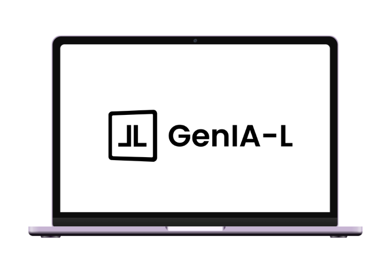 Laptop met het logo van GenIA-L
