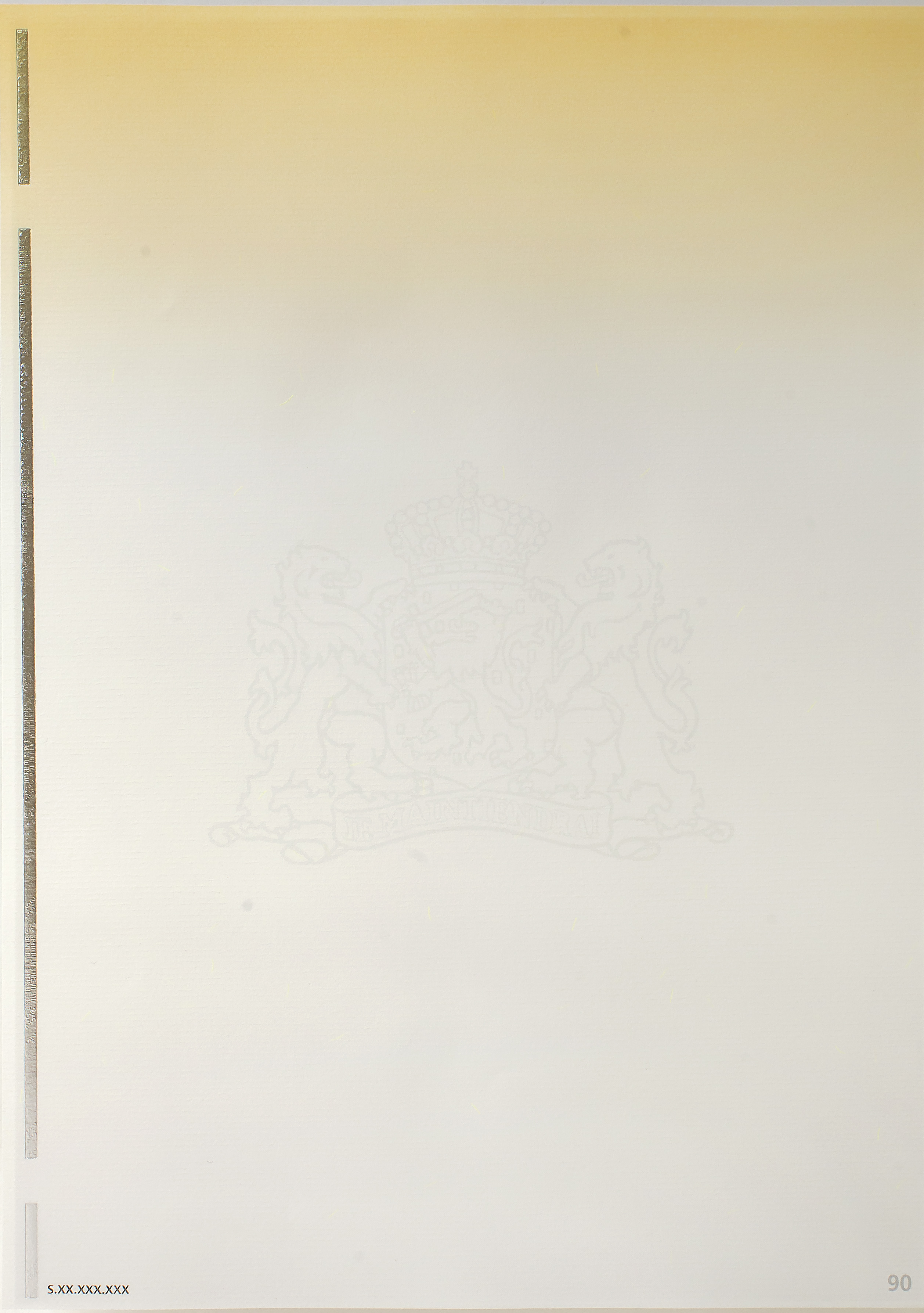 Beveilgd waardedocument, zonder titel, 90 gram, geel/ grijs, (pak à 100)
