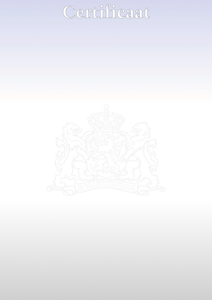 Beveiligd waardedocument, certificaat, met blauw/grijs kleurverloop, 120 gram (pak à 100)