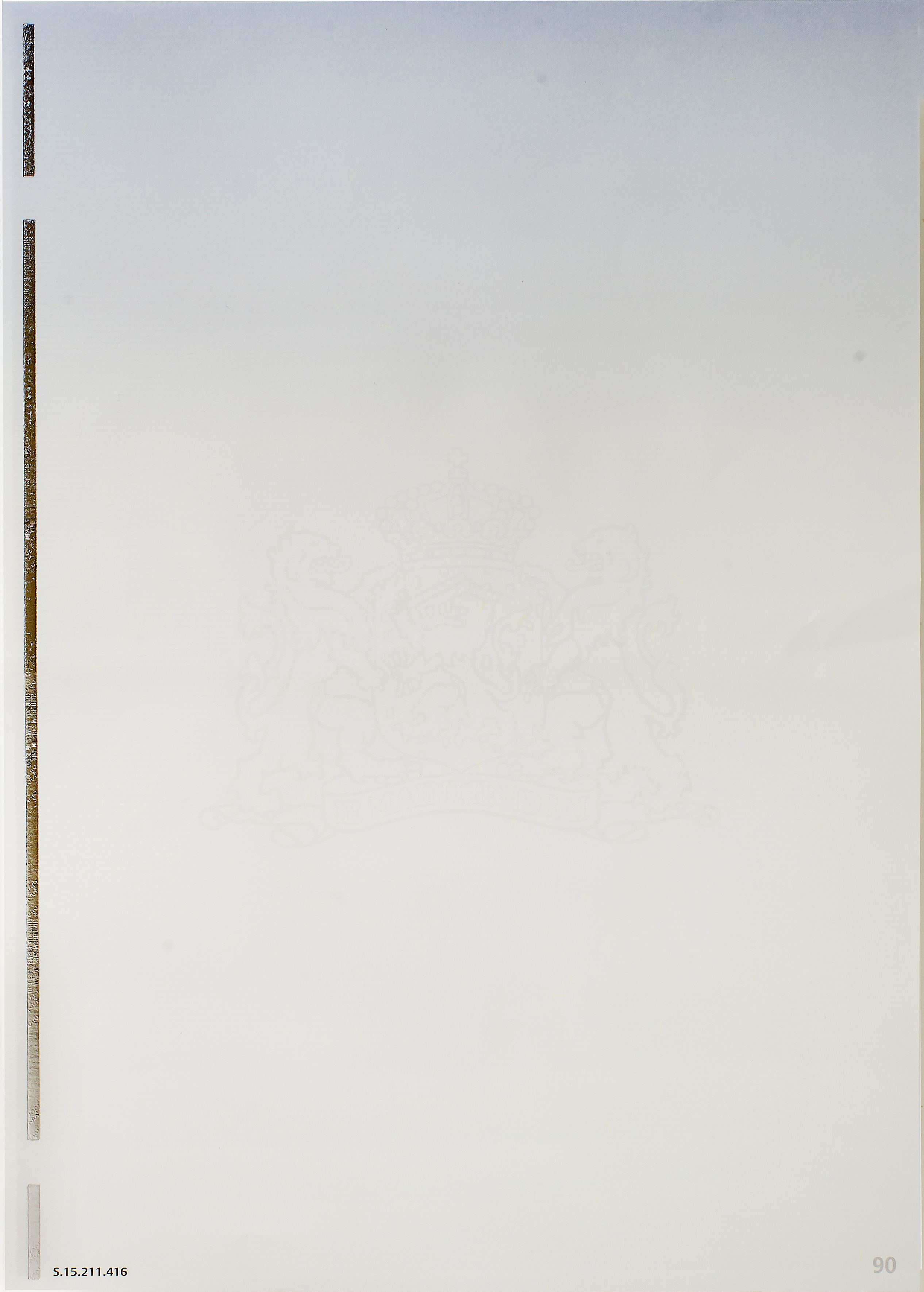 Beveiligd waardedocument zonder titel, 90 gram, blauw/ grijs, (pak à 100)