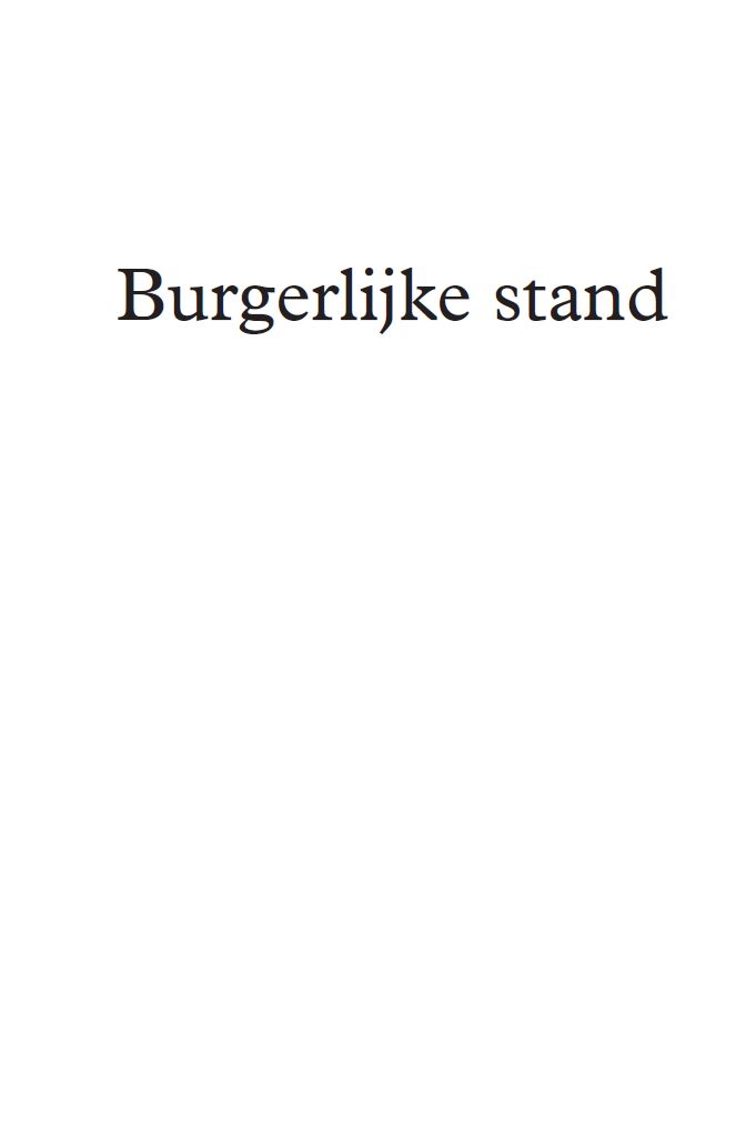 blanco uittreksel (als titelvel) voor trouw/partnerboekje, met titel 'Burgerlijke Stand' (pak à 10)