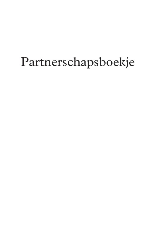 blanco uittreksel (als titelvel) voor het partnerschapsboekje (pak à 10)