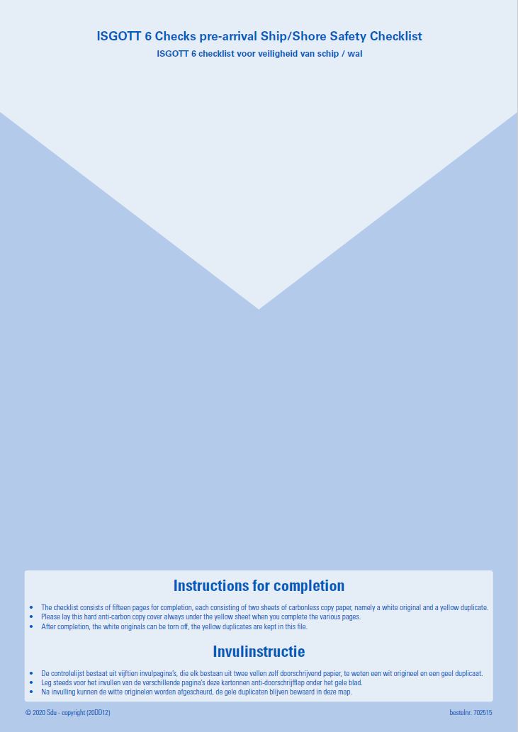 Set Ship/Shore safety checklist ISGOTT6 (pak a 10)