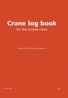 Crane log book, red, for mobile crane