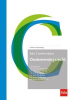 Sdu Commentaar Ondernemingsrecht. Editie 2022-2023