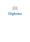 Presentatiemap diploma's, wit karton, met de tekst
'Diploma' in blauw en een blinddruk van het Nederlands
wapen (pak a 100)

