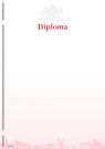 Beveiligd waardedocument diploma, 120gr, rood, skyline Amsterdam
met grote blinddruk Ned. wapen en titel 'Diploma' (pak
à 100)
