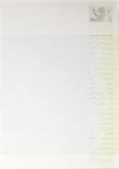 Beveiligd waardepapier, NND fullcolour, 120gr., met een blinddruk Ned. wapen (pak à 100)