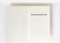 gebonden interieur partnerschapsboekje met plakstrip voorin (pak à 10)
