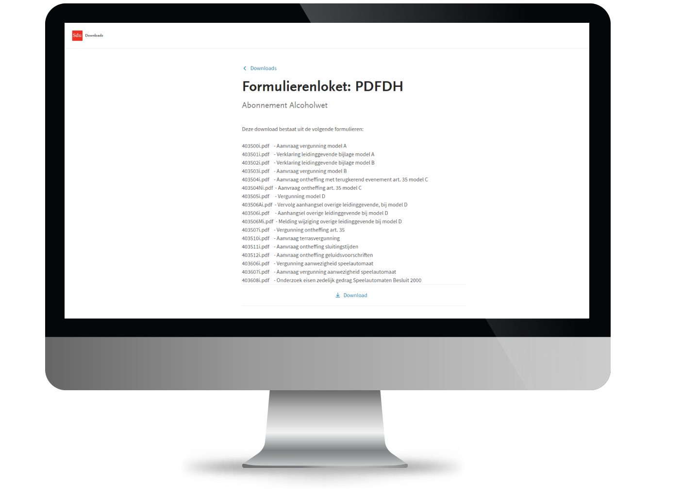 Jaarabonnement Alcoholwet formulieren burgerzaken voor gemeenten met minder dan 50.000 inwoners