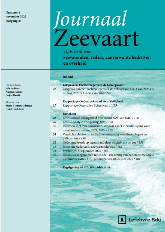 Journaal Zeevaart (abonnement) plus Stapp app