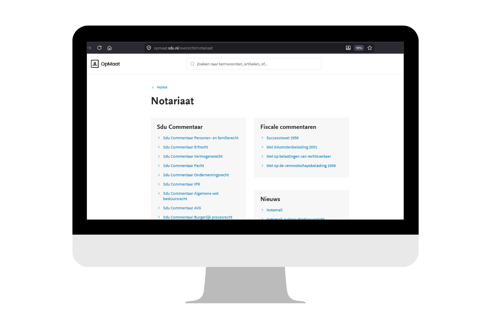 OpMaat voor het Notariaat met Notamail (Online+app+nieuwsbrief)

