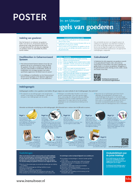Poster Indeling van Goederen
