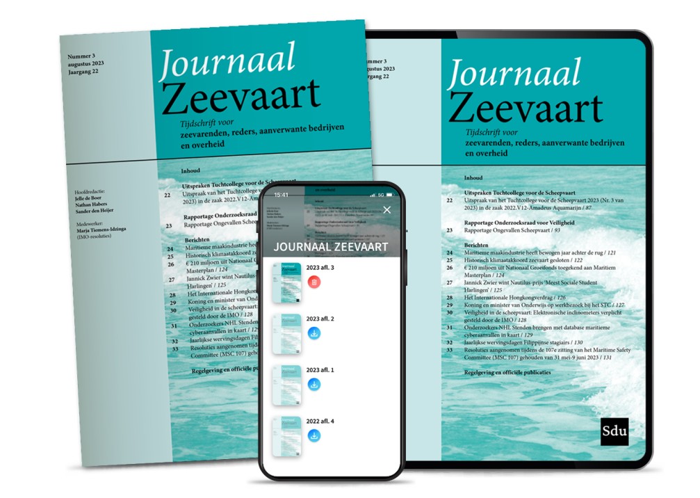 Journaal Zeevaart (abonnement) plus Stapp app