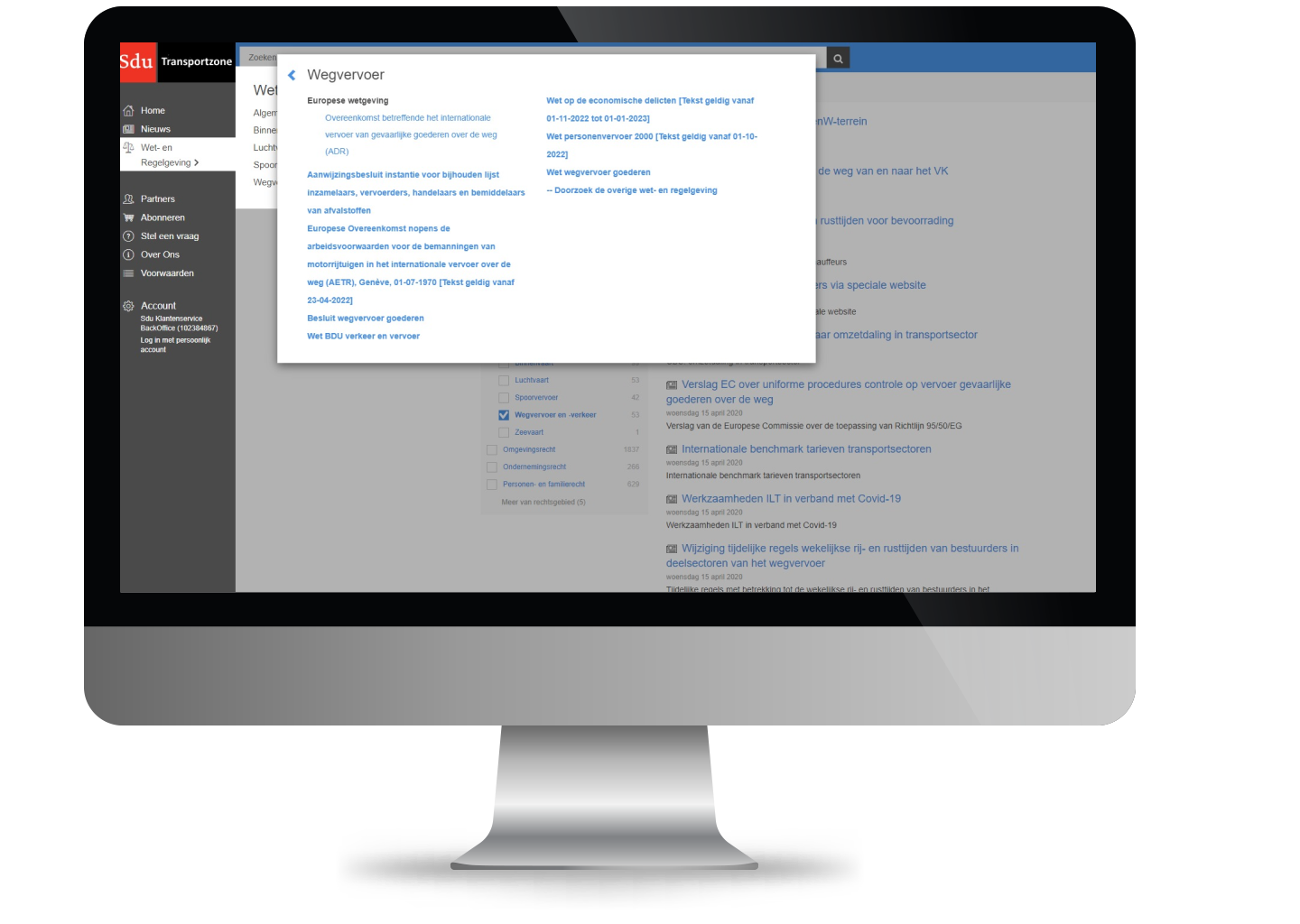 Transportzone online Wegvervoer
