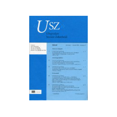 Tijdschrift Uitspraken Sociale Zekerheid